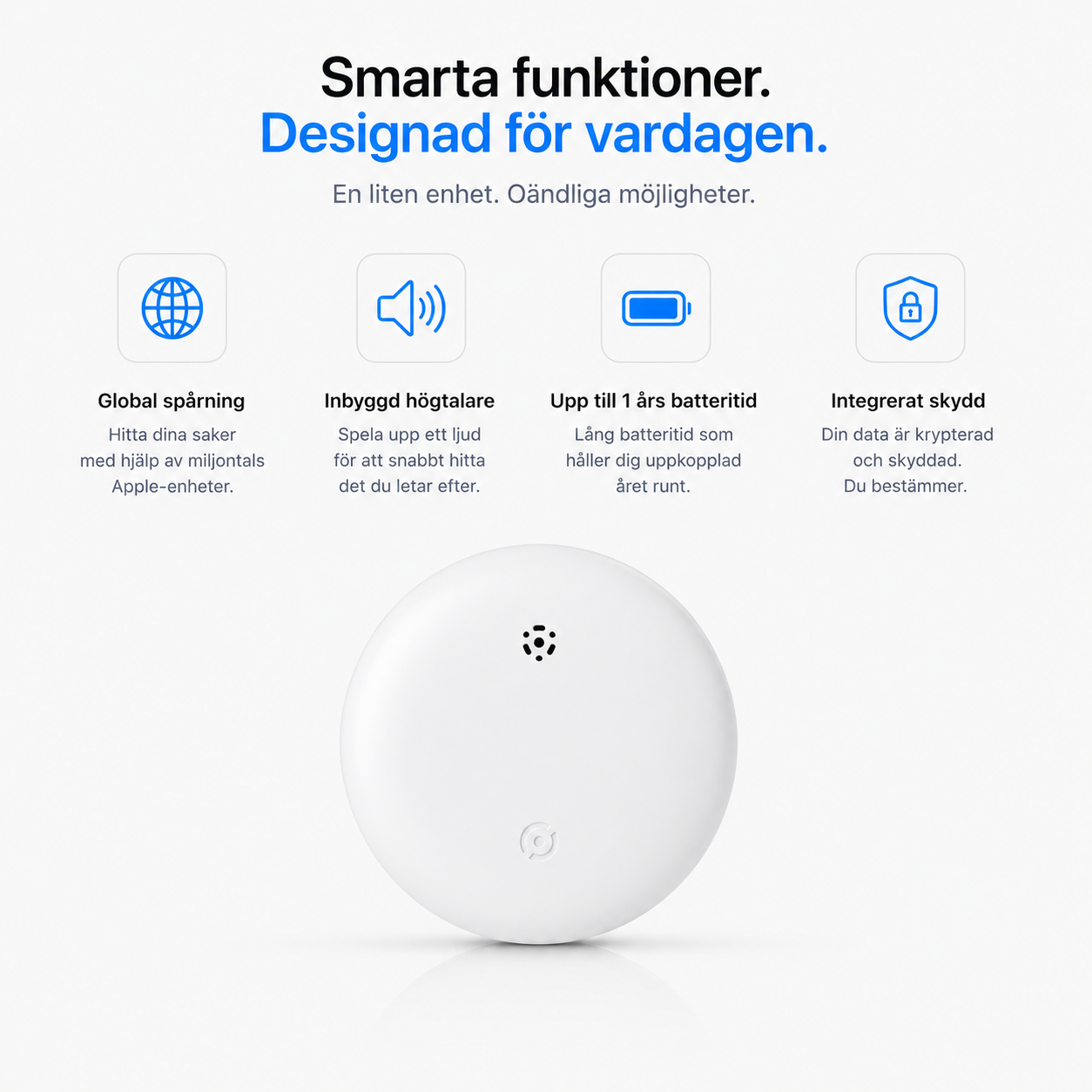 Traxo Tag – Smart Bluetooth-spårare för Apple Hitta